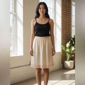 Vintage Olga Cream Lace Slip